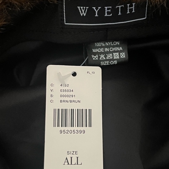Wyeth Chewie Hat in Brown NWT One Size